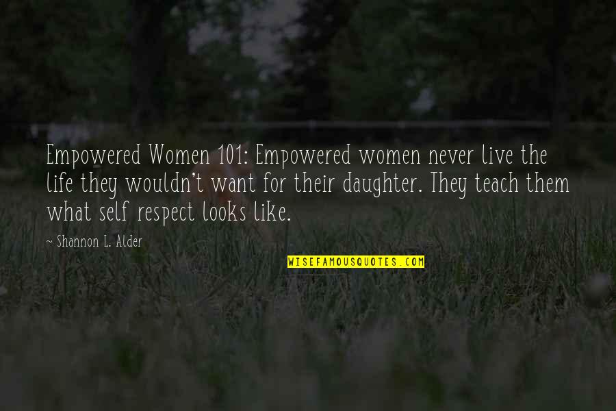 101.9 Quotes By Shannon L. Alder: Empowered Women 101: Empowered women never live the