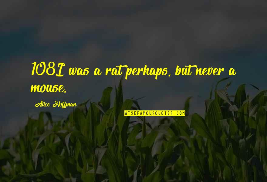 108i 2 Quotes By Alice Hoffman: 108I was a rat perhaps, but never a 108i 2 Quotes By Alice Hoffman: 108I was a rat perhaps, but never a