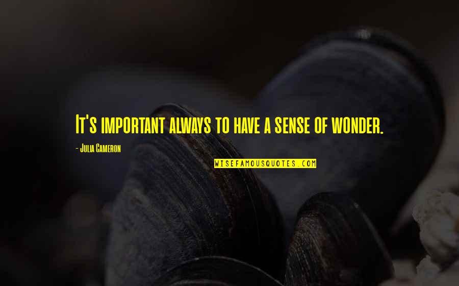 10as00dfus Quotes By Julia Cameron: It's important always to have a sense of 10as00dfus Quotes By Julia Cameron: It's important always to have a sense of