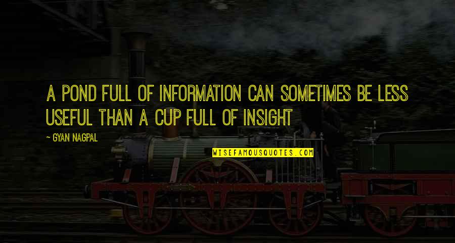 10th Engagement Anniversary Quotes By Gyan Nagpal: A pond full of information can sometimes be