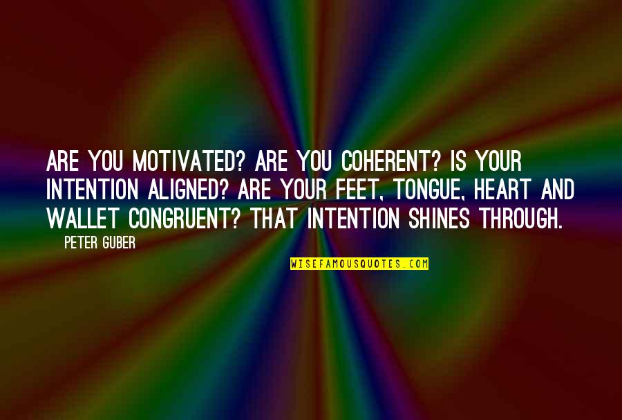 11377 Quotes By Peter Guber: Are you motivated? Are you coherent? Is your