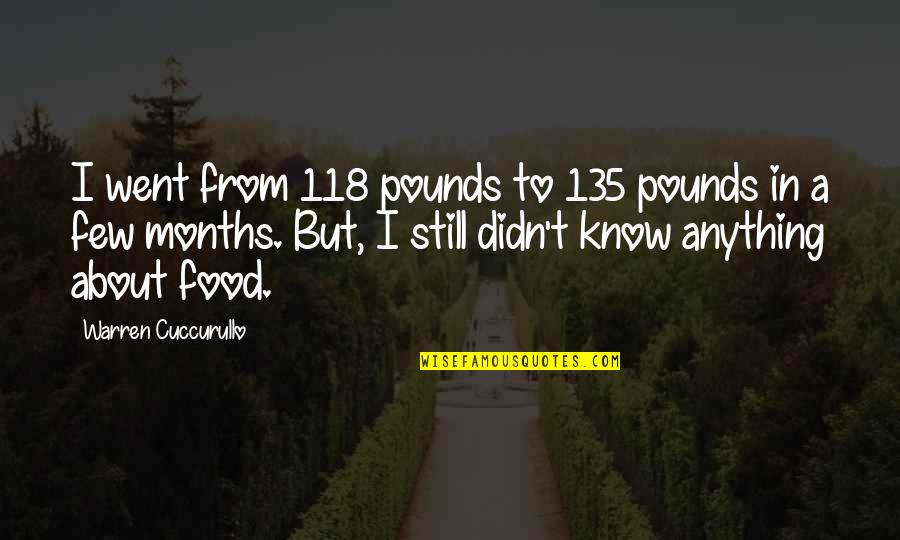 118 Quotes By Warren Cuccurullo: I went from 118 pounds to 135 pounds