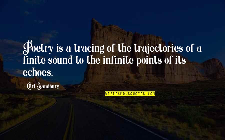 1180 Sat Quotes By Carl Sandburg: Poetry is a tracing of the trajectories of