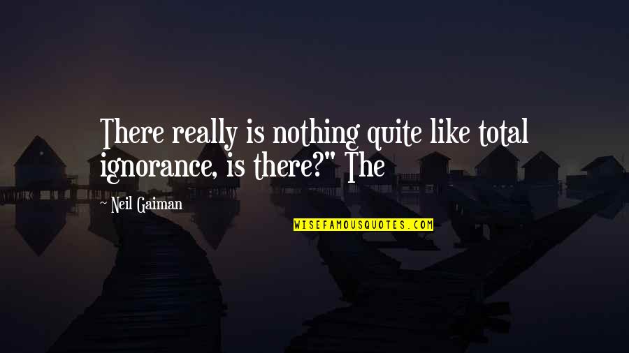 11nova Quotes By Neil Gaiman: There really is nothing quite like total ignorance,