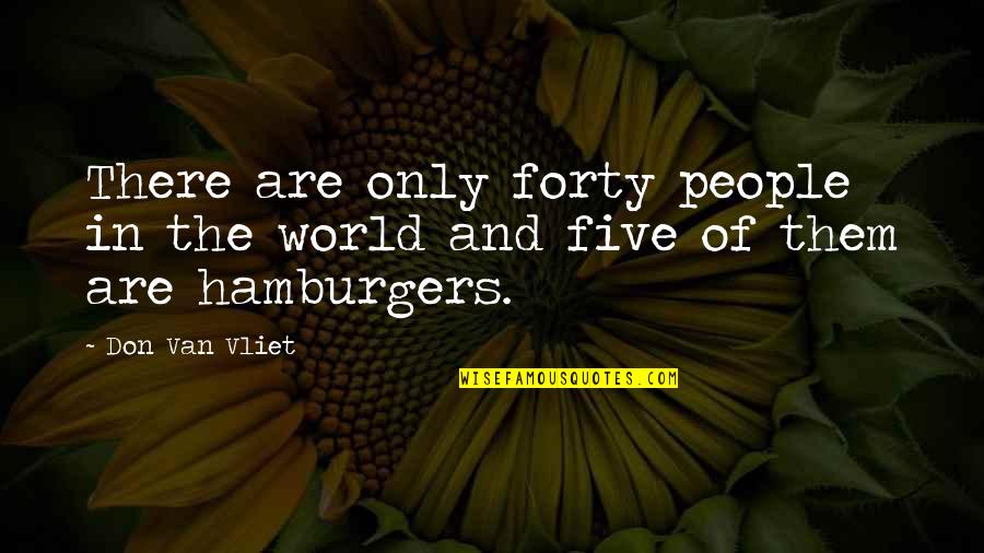 11th Wedding Anniversary Funny Quotes By Don Van Vliet: There are only forty people in the world