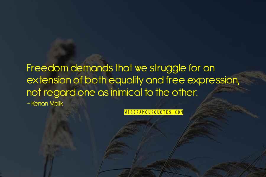 12 Pillars Quotes By Kenan Malik: Freedom demands that we struggle for an extension