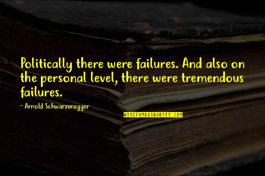 12 Steps And 12 Traditions Quotes By Arnold Schwarzenegger: Politically there were failures. And also on the