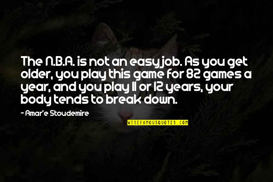 12 This Quotes By Amar'e Stoudemire: The N.B.A. is not an easy job. As