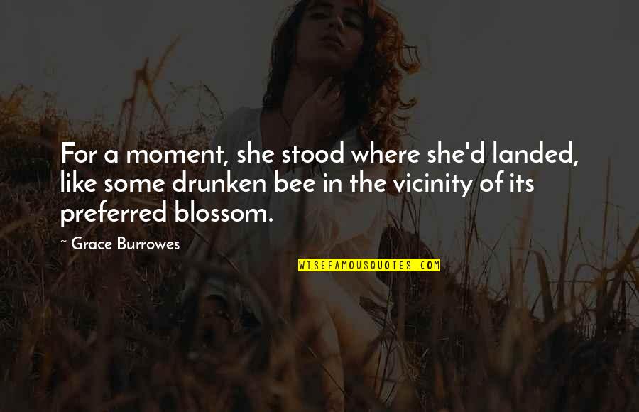 120 Tph Quotes By Grace Burrowes: For a moment, she stood where she'd landed,