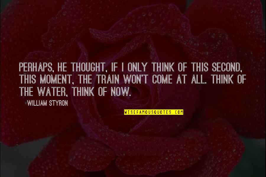 122100024 Quotes By William Styron: Perhaps, he thought, if I only think of 122100024 Quotes By William Styron: Perhaps, he thought, if I only think of