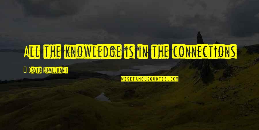 123rd And Imperial Quotes By David Rumelhart: All the knowledge is in the connections