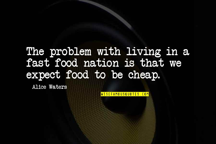 1251 Quotes By Alice Waters: The problem with living in a fast-food nation