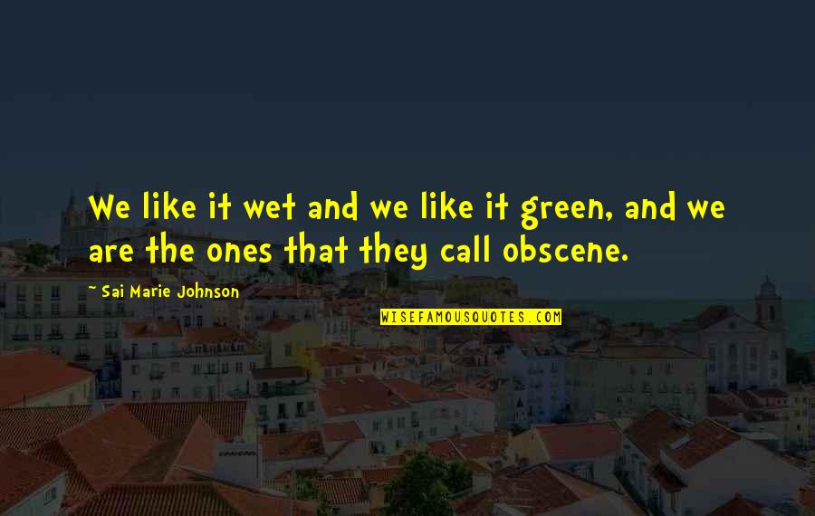 12cm Quotes By Sai Marie Johnson: We like it wet and we like it