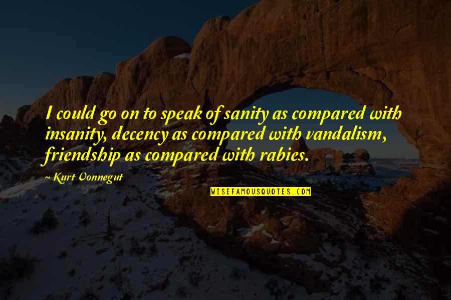 13398 C2 Quotes By Kurt Vonnegut: I could go on to speak of sanity 13398 C2 Quotes By Kurt Vonnegut: I could go on to speak of sanity