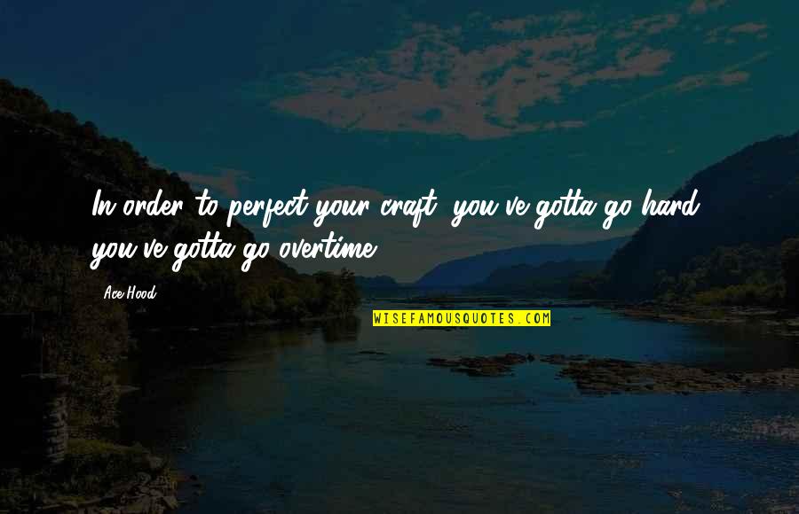 1389 Quotes By Ace Hood: In order to perfect your craft, you've gotta