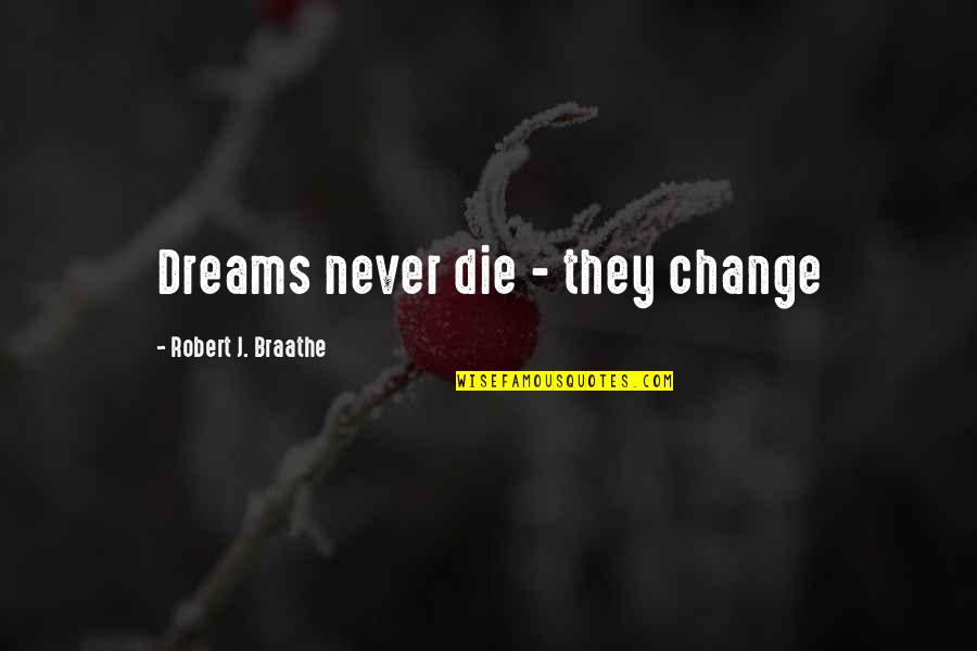 14 February Funny Quotes By Robert J. Braathe: Dreams never die - they change