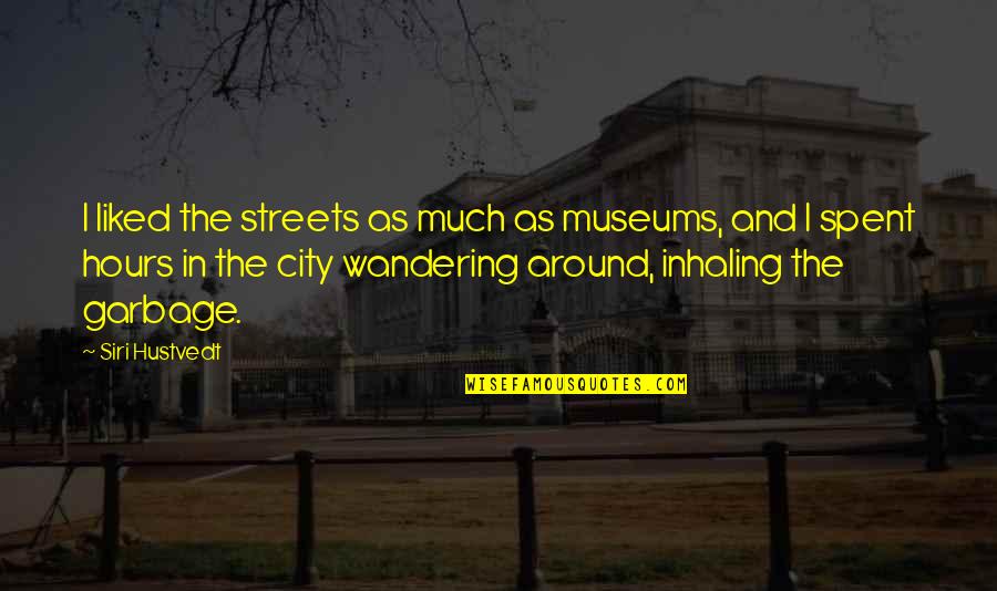 14 May 2018 Quotes By Siri Hustvedt: I liked the streets as much as museums,