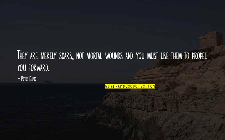 1450 Knsi Quotes By Peter David: They are merely scars, not mortal wounds and