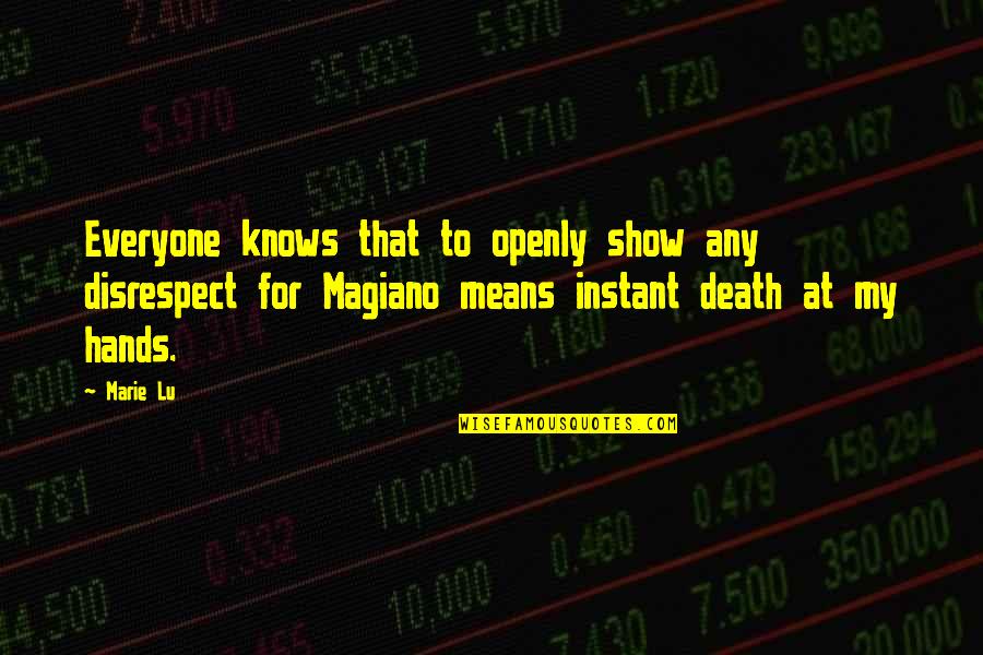 1492 Tequila Quotes By Marie Lu: Everyone knows that to openly show any disrespect 1492 Tequila Quotes By Marie Lu: Everyone knows that to openly show any disrespect