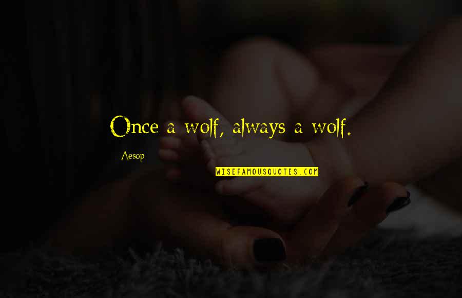 1496 Sherbrook Quotes By Aesop: Once a wolf, always a wolf.