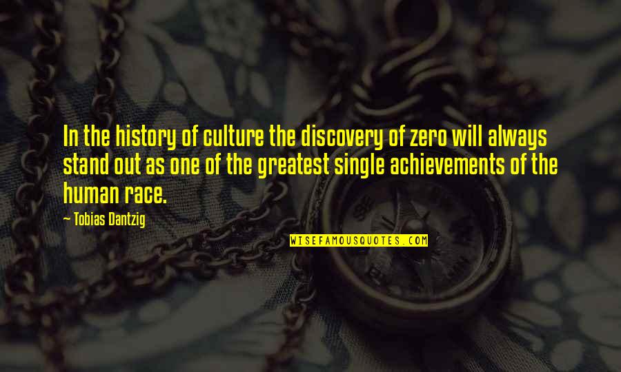 15 August Small Quotes By Tobias Dantzig: In the history of culture the discovery of