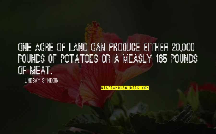 1605 Military Quotes By Lindsay S. Nixon: One acre of land can produce either 20,000 1605 Military Quotes By Lindsay S. Nixon: One acre of land can produce either 20,000