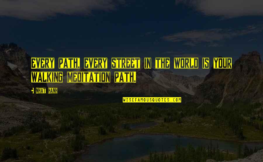 16264965 Quotes By Nhat Hanh: Every path, every street in the world is