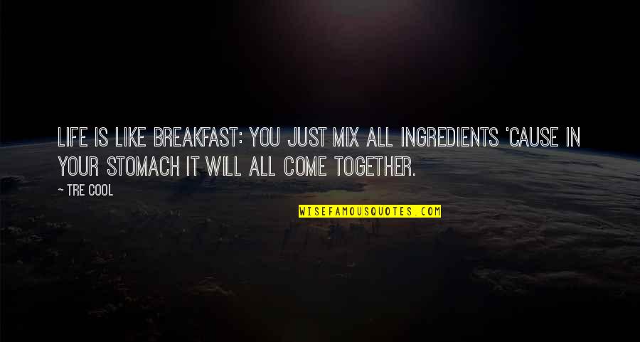 165310 Quotes By Tre Cool: Life is like breakfast: you just mix all 165310 Quotes By Tre Cool: Life is like breakfast: you just mix all