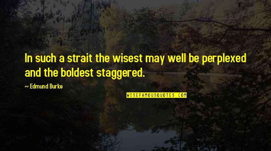 16633 Quotes By Edmund Burke: In such a strait the wisest may well