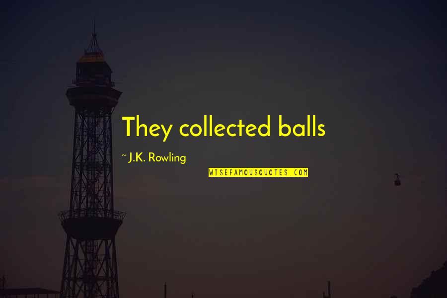 17 Years Of Marriage Quotes By J.K. Rowling: They collected balls