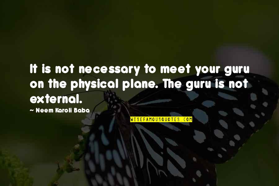 1709 Georgina Quotes By Neem Karoli Baba: It is not necessary to meet your guru