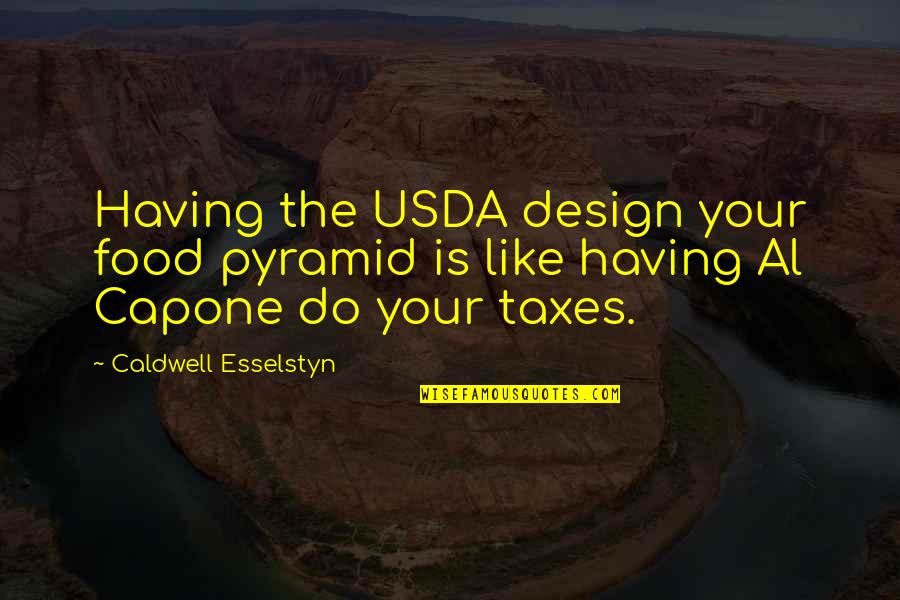 171 Area Quotes By Caldwell Esselstyn: Having the USDA design your food pyramid is