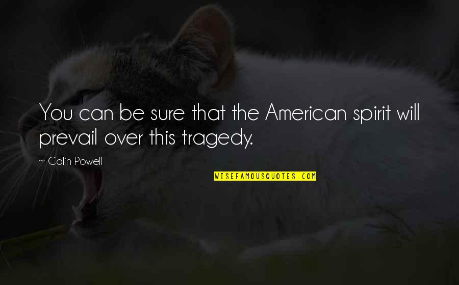 1723 Winery Quotes By Colin Powell: You can be sure that the American spirit