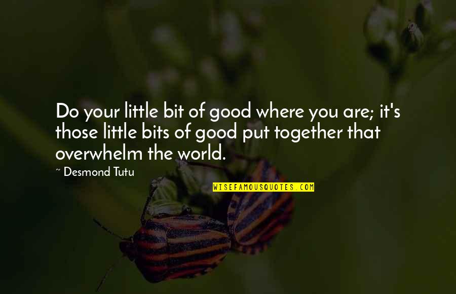 17901 Quotes By Desmond Tutu: Do your little bit of good where you