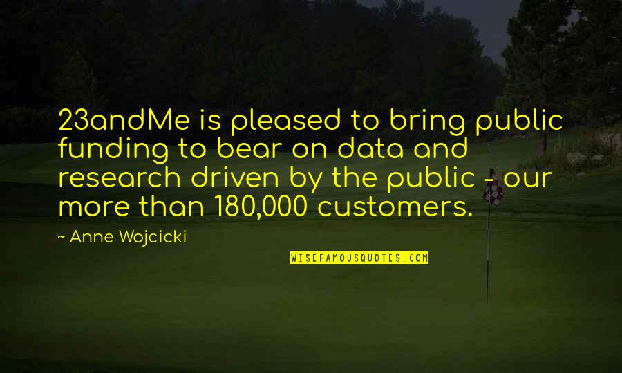 180 Quotes By Anne Wojcicki: 23andMe is pleased to bring public funding to