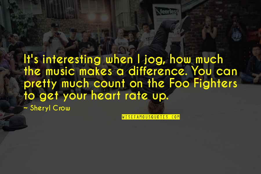 1800 Friendship Quotes By Sheryl Crow: It's interesting when I jog, how much the