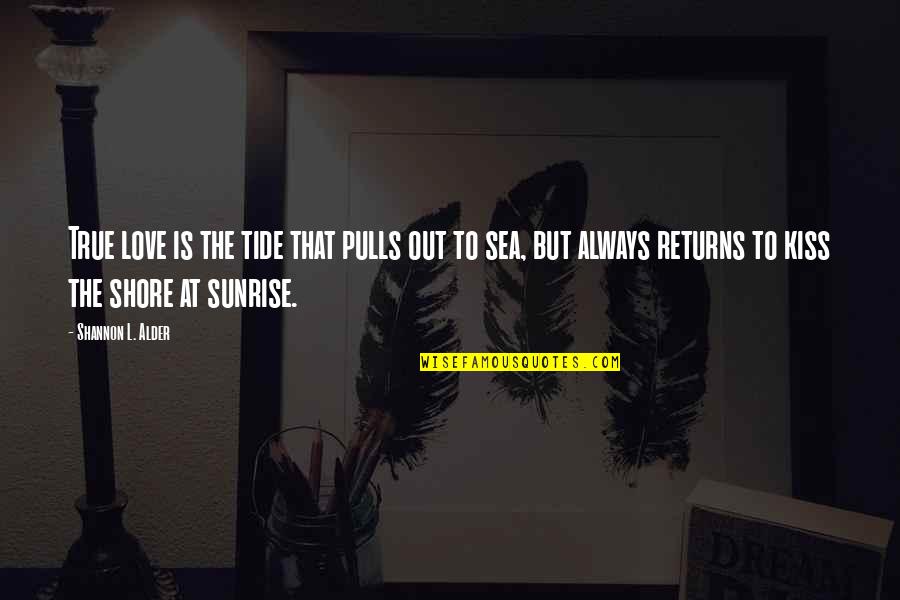 18101 Quotes By Shannon L. Alder: True love is the tide that pulls out