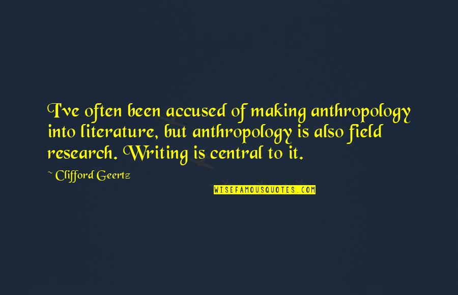 1870s Suffrage Quotes By Clifford Geertz: I've often been accused of making anthropology into