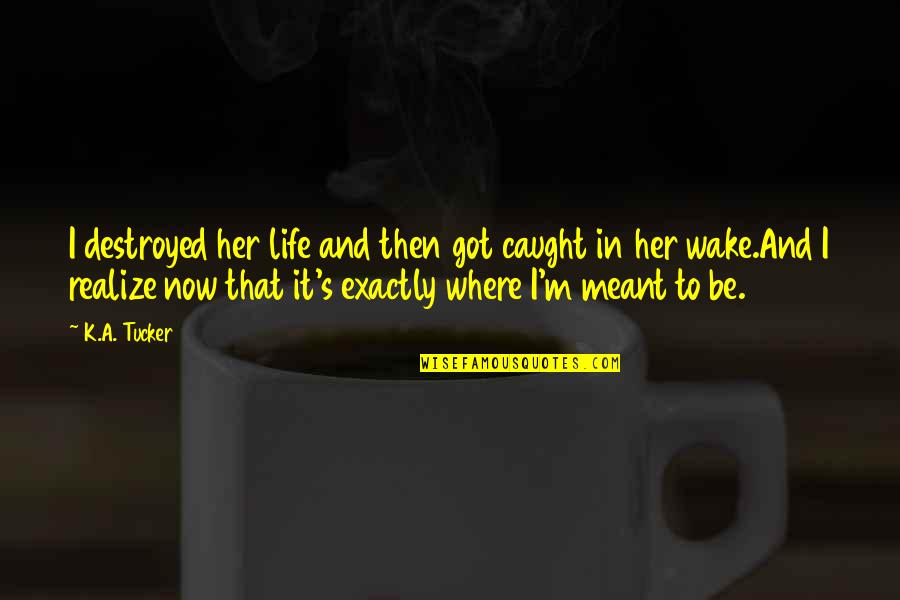 18in Wig Quotes By K.A. Tucker: I destroyed her life and then got caught 18in Wig Quotes By K.A. Tucker: I destroyed her life and then got caught