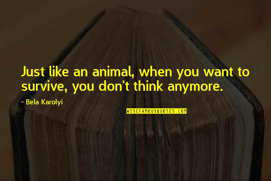 1964s Kennedy Quotes By Bela Karolyi: Just like an animal, when you want to