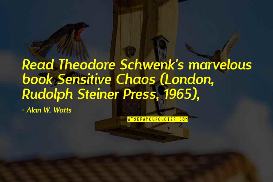 1965 Quotes By Alan W. Watts: Read Theodore Schwenk's marvelous book Sensitive Chaos (London,