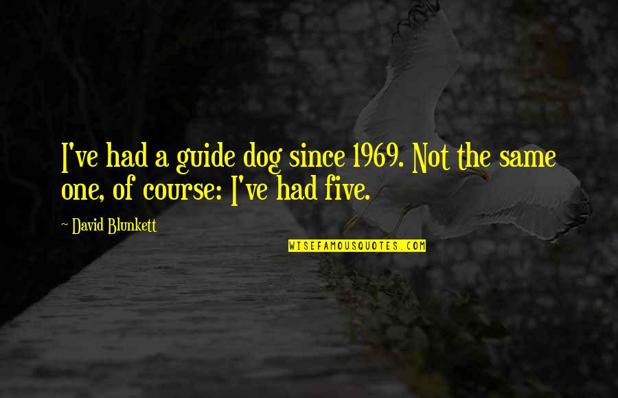 1969 Quotes By David Blunkett: I've had a guide dog since 1969. Not