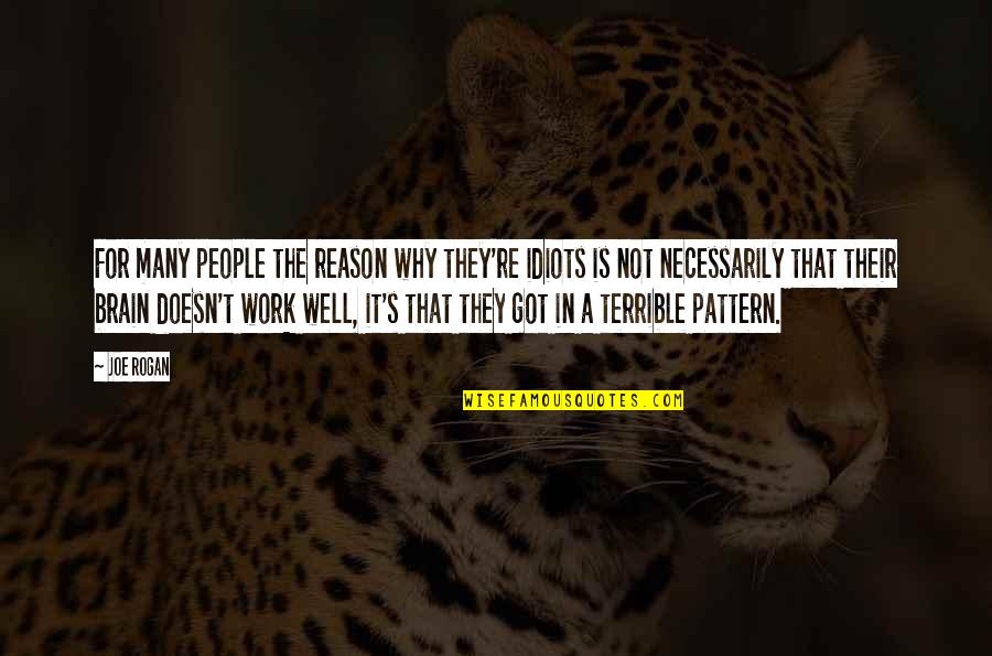 1970s And 80s Quotes By Joe Rogan: For many people the reason why they're idiots