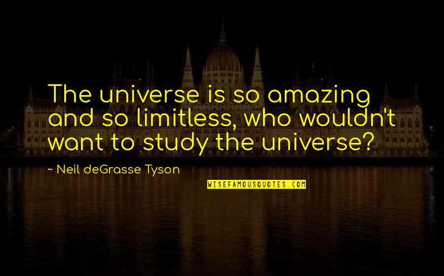 1984 Indoctrination Quotes By Neil DeGrasse Tyson: The universe is so amazing and so limitless,