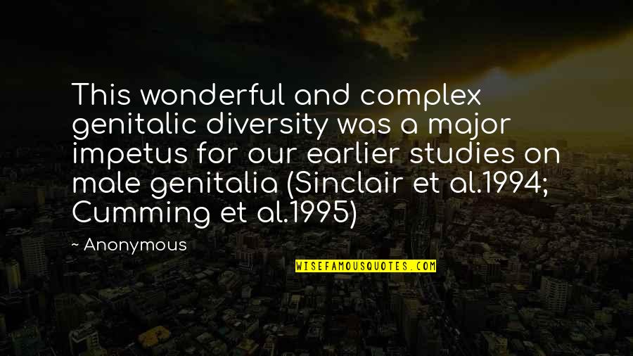 1994 Quotes By Anonymous: This wonderful and complex genitalic diversity was a