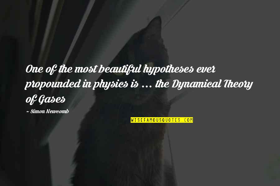 19eleven Quotes By Simon Newcomb: One of the most beautiful hypotheses ever propounded