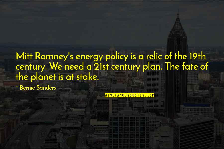 19th Quotes By Bernie Sanders: Mitt Romney's energy policy is a relic of