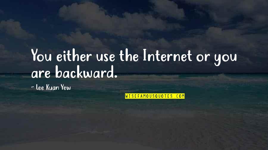 1st Anniversary Of Relationship For Girlfriend Quotes By Lee Kuan Yew: You either use the Internet or you are 1st Anniversary Of Relationship For Girlfriend Quotes By Lee Kuan Yew: You either use the Internet or you are