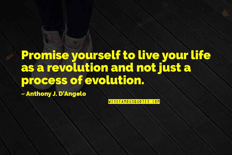 1st Runner Up Quotes By Anthony J. D'Angelo: Promise yourself to live your life as a