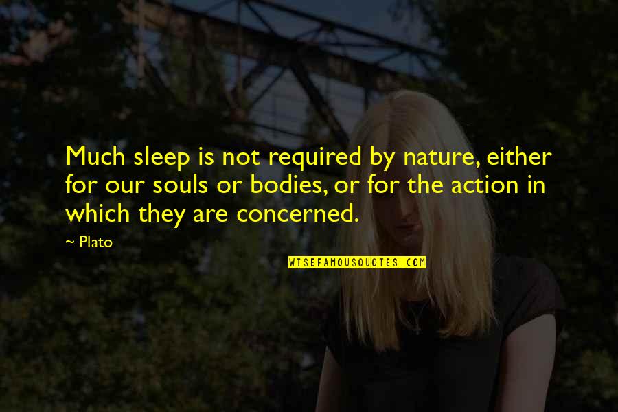 2 Bodies 1 Soul Quotes By Plato: Much sleep is not required by nature, either